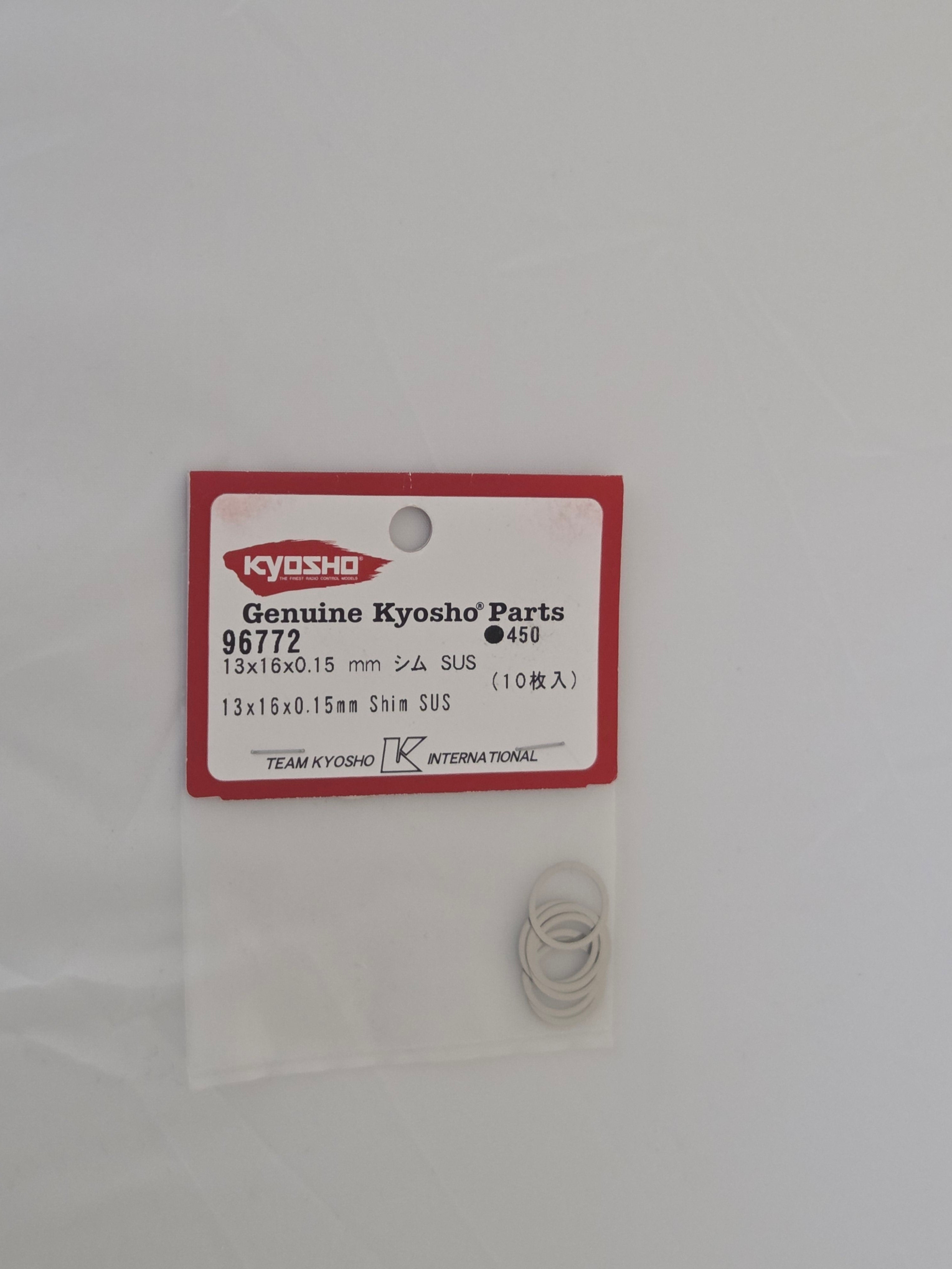 Kyosho KYO96772 Distanzscheiben 13x16x0.15mm